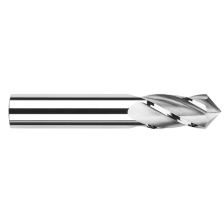 HARVEY TOOL Drill/End Mill - Mill Style - 4 Flute, 0.2500" (1/4), Included Angle: 100 Degrees 27416